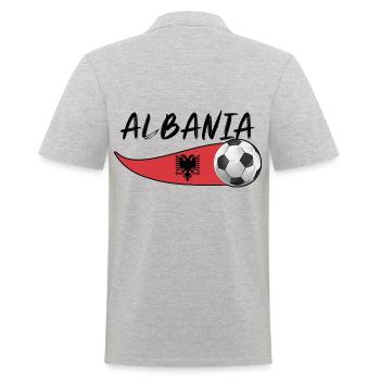 Albaner Albanisch Albanien - Männer Poloshirt - Grau meliert - Hinten - Kai (181cm)