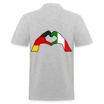 Italie Italiens Allemagne Italie - Polo Homme - gris chiné - Dos - Kai (181cm)