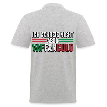 Italie Vaffanculo italien - Polo Homme - gris chiné - Dos - Kai (181cm)