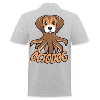 Octodog Octopus Chien Mignon Animal de compagnie - Polo Homme - gris chiné - Dos - Kai (181cm)