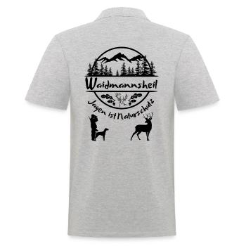 Jäger-Waidmannsheil-Jagen est la conservation de la nature - Polo Homme - gris chiné - Dos - Kai (181cm)