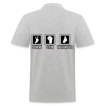 Italie Vaffanculo italien - Polo Homme - gris chiné - Dos - Kai (181cm)