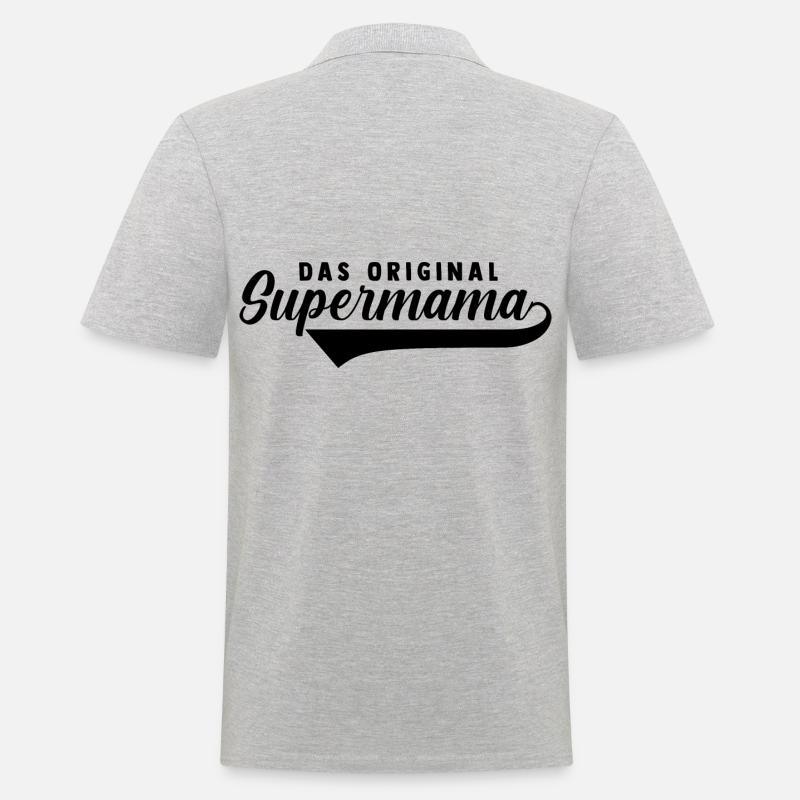 Mutter Mama - Männer Poloshirt - Grau meliert