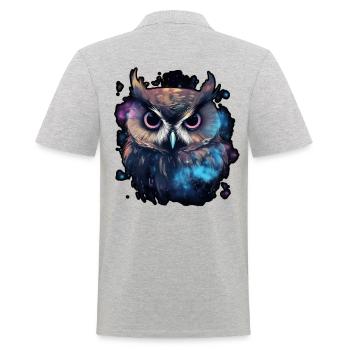 Mystisches Heulen, das uns ansieht, Fantasienatur - Männer Poloshirt - Grau meliert - Hinten - Kai (181cm)