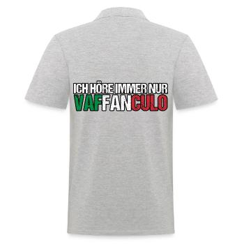 Italie Vaffanculo italien - Polo Homme - gris chiné - Dos - Kai (181cm)