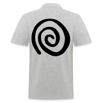 Spirale d’hypnose de motif et d’illusion - Polo Homme - gris chiné - Dos - Kai (181cm)