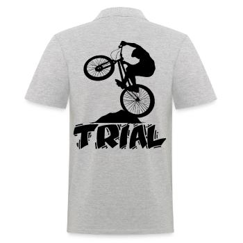 Bike Trial - vélo - Polo Homme - gris chiné - Dos - Kai (181cm)