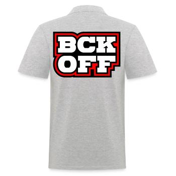 Go away! - Men's Polo Shirt - heather grey - Back - Kai (181cm)