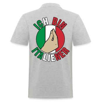 Italy Italian Vaffanculo - Men's Polo Shirt - heather grey - Back - Kai (181cm)