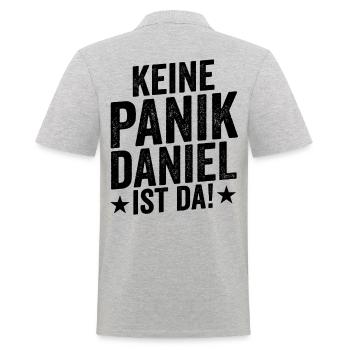 First name Daniel - Men's Polo Shirt - heather grey - Back - Kai (181cm)