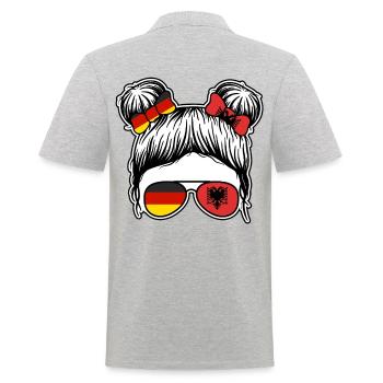 Albanian Albanian Germany Albania - Men's Polo Shirt - heather grey - Back - Kai (181cm)
