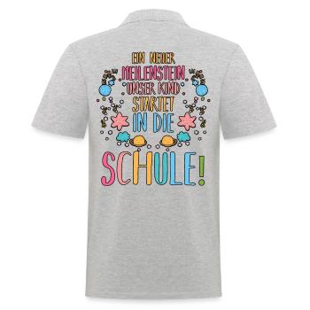 Parents : École, Enfant, École primaire, Première année, Inscription - Polo Homme - gris chiné - Dos - Kai (181cm)