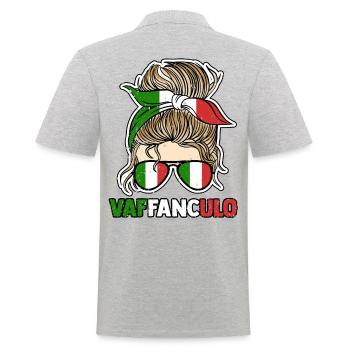 Italien Italiener Vaffanculo - Männer Poloshirt - Grau meliert - Hinten - Kai (181cm)