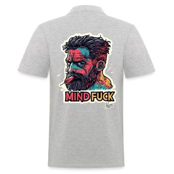 Dur à cuire Mind Fuck - Polo Homme - gris chiné - Dos - Kai (181cm)