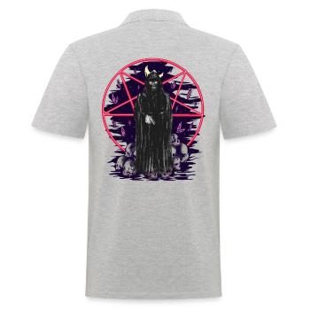 Halloween Satan satanisch Tod Horror Geist Geister - Männer Poloshirt - Grau meliert - Hinten - Kai (181cm)