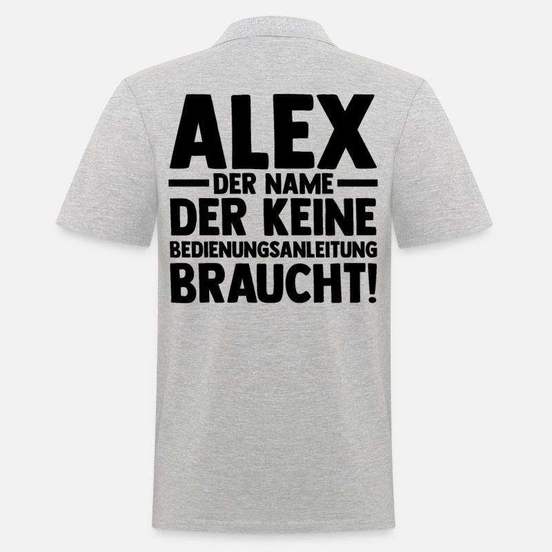 Alexander Alexandra Alexa Alex - Männer Poloshirt - Grau meliert