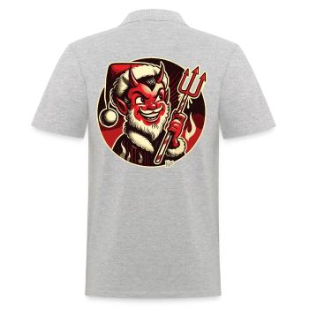 Little Santa Claus Satan Claus - Men's Polo Shirt - heather grey - Back - Kai (181cm)