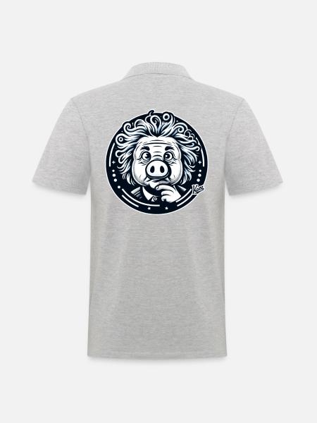 Albert Schweinstein the genius - Men's Polo Shirt - heather grey