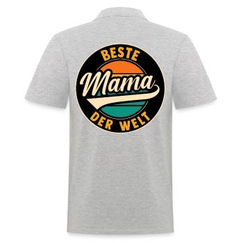 Meilleure maman du monde - Polo Homme - gris chiné - Dos - Kai (181cm)