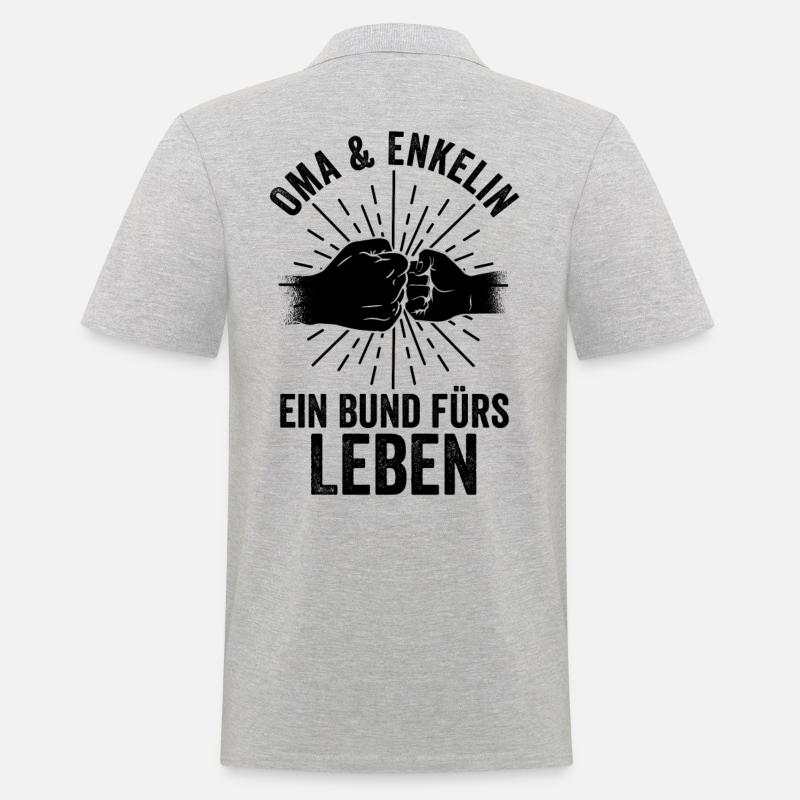 Großmutter Enkelin Oma - Männer Poloshirt - Grau meliert