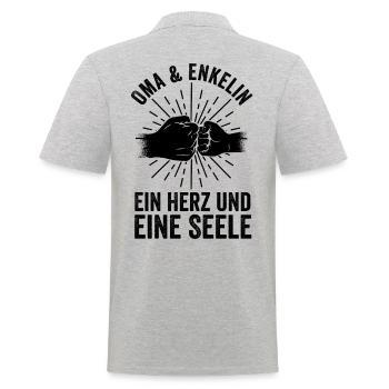 Grandmother Granddaughter Grandma - Men's Polo Shirt - heather grey - Back - Kai (181cm)