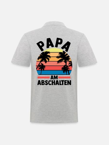 Vacation Vacationer Father Dad - Men's Polo Shirt - heather grey