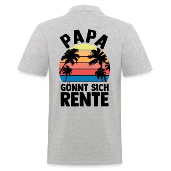 Vacation Vacationer Father Dad - Men's Polo Shirt - heather grey - Back - Kai (181cm)