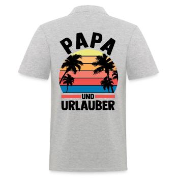 Vacances Vacancier Père Papa - Polo Homme - gris chiné - Dos - Kai (181cm)