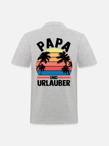 Vacation Vacationer Father Dad - Men's Polo Shirt - heather grey