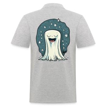 doux et nuit étoilée - Polo Homme - gris chiné - Dos - Kai (181cm)