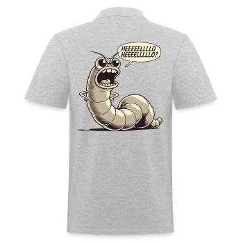 Demanding worm complains - Men's Polo Shirt - heather grey - Back - Kai (181cm)