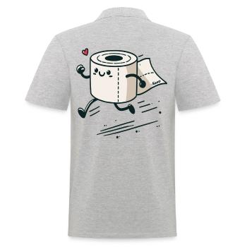 Papier toilette d’urgence rapide - Polo Homme - gris chiné - Dos - Kai (181cm)