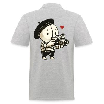 Le photographe timide de la pantomime - Polo Homme - gris chiné - Dos - Kai (181cm)