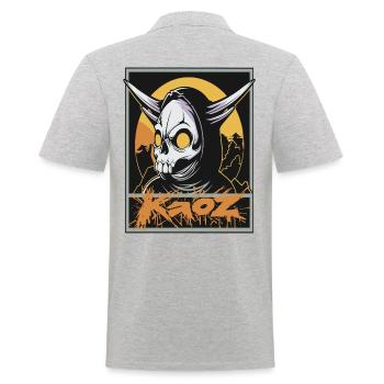 Doom Reaper – Höllischer Sensenmann - Männer Poloshirt - Grau meliert - Hinten - Kai (181cm)
