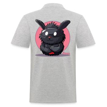 Lapin de ski lapin avec lunettes de ski - Polo Homme - gris chiné - Dos - Kai (181cm)
