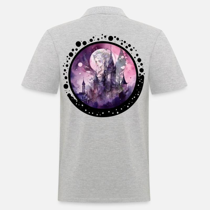 CircleFairy - Männer Poloshirt - Grau meliert