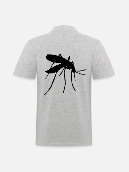 Myggmygg insekt mygg insekter sommer - Poloskjorte for menn - gråmelert
