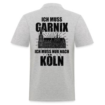 Kölner Dom Köln Karneval Jeck Kölle Alaaf Geschenk - Männer Poloshirt - Grau meliert - Hinten - Kai (181cm)