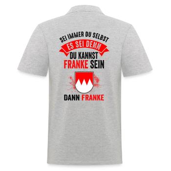Franke Fränkisch Oberfranken Basse-Franconie Drôle - Polo Homme - gris chiné - Dos - Kai (181cm)