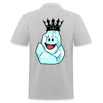 König Winter Krone Fantasy Märchen Fabel Frost - Männer Poloshirt - Grau meliert - Hinten - Kai (181cm)