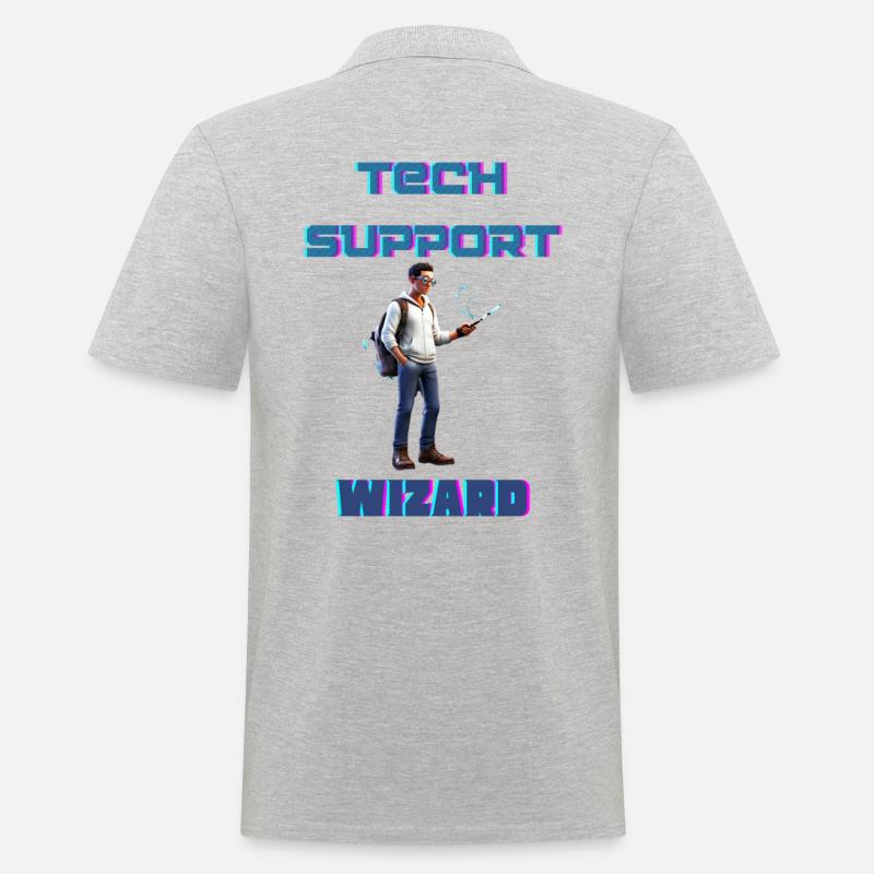 Assistant de support technique - Polo Homme - gris chiné
