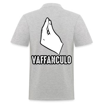 Italie Vaffanculo italien - Polo Homme - gris chiné - Dos - Kai (181cm)