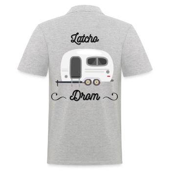 latcho drom - Polo Homme - gris chiné - Dos - Kai (181cm)