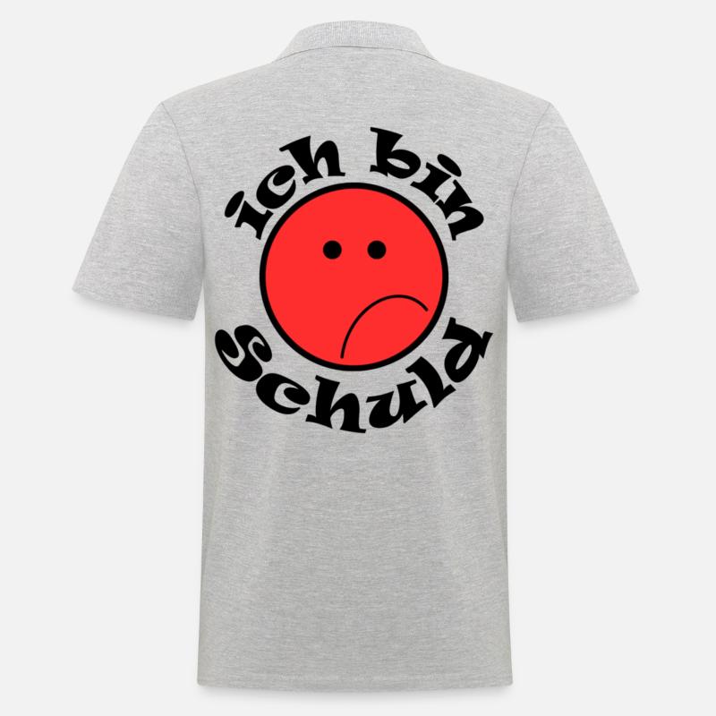 Ich bin Schuld - Männer Poloshirt - Grau meliert
