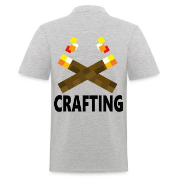 Crafting Crafting Funny Gaming Nerd Gamers Gamers - Men's Polo Shirt - heather grey - Back - Kai (181cm)