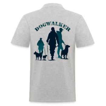 Promeneur de chiens - Polo Homme - gris chiné - Dos - Kai (181cm)