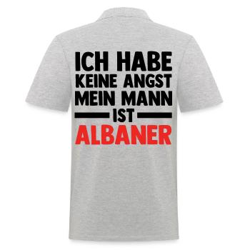 Albaner Albanisch Albanien - Männer Poloshirt - Grau meliert - Hinten - Kai (181cm)