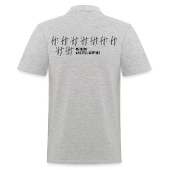 45e anniversaire 45 quarante-cinq 45e anniversaire - Polo Homme - gris chiné - Dos - Kai (181cm)