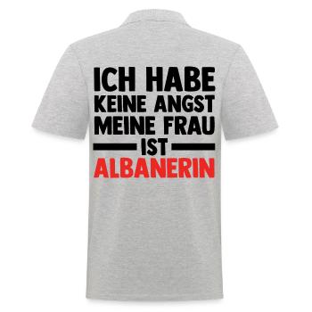 Albanians Albanian Albania - Men's Polo Shirt - heather grey - Back - Kai (181cm)
