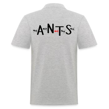 fourmi fourmi fourmis amis fourmis cool fourmis disant - Polo Homme - gris chiné - Dos - Kai (181cm)